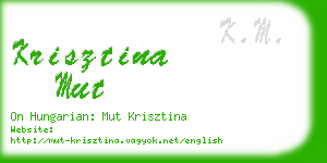 krisztina mut business card